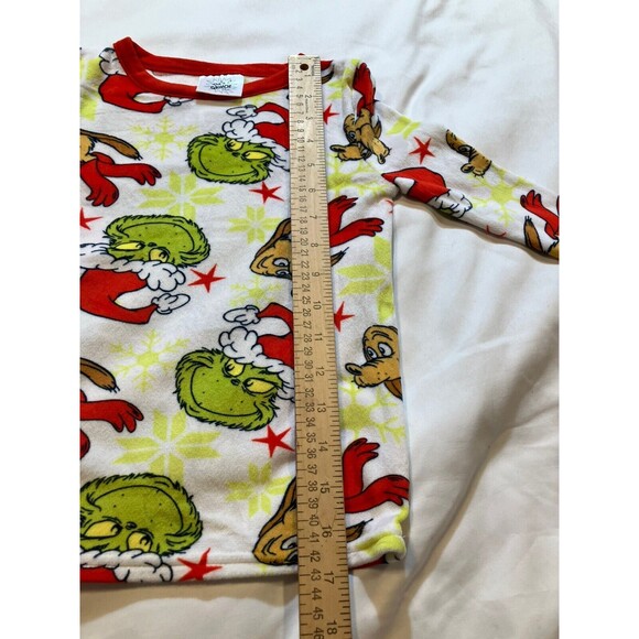 Kids Size 6 Super Soft Pajama Top Dr Suess Grinch Christmas Dog Sleepwear - Picture 6 of 6